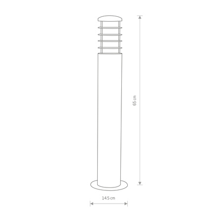 Lampa Ogrodowa Oprawa Zewnętrzna Stojąca Słupek E27 Brązowa Wodoodporna IP44 HORN 4906 Nowodvorski