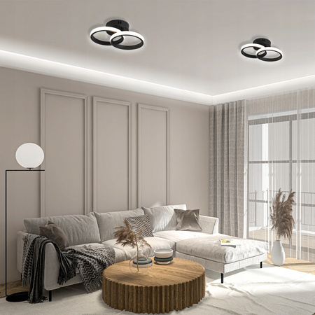 Lampa Sufitowa Żyrandol LED 13W NEBULA LYRA Czarny