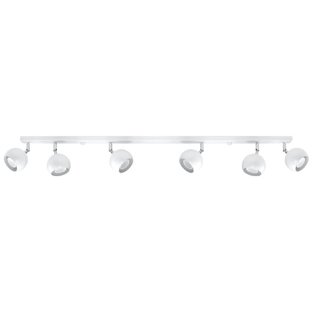 Lampa Sufitowa Oprawa Natynkowa Reflektor 6x GU10 Ruchoma Minimalistyczna Kulista Biała Nowoczesna Oculare Sollux