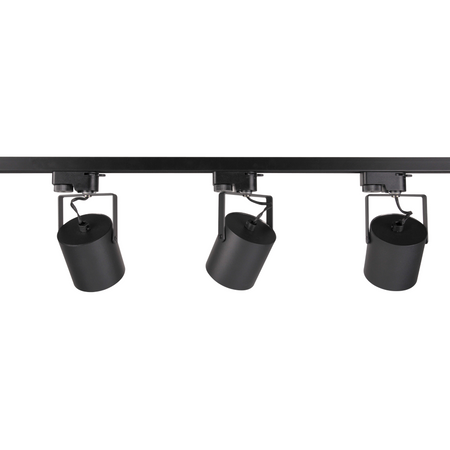 Zestaw Szynowy Szynoprzewód Szyna Listwa 1-Fazowa + 3x Reflektor GU10 Czarna MINOR Sanico Goldlux