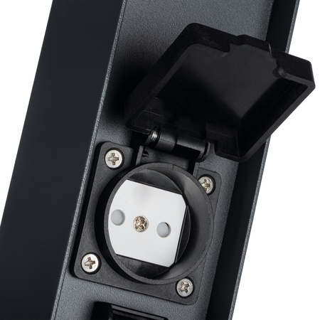 Słupek Lampa Ogrodowa Zewnętrzna z Gniazdkiem Stojąca G9 IP44 Antracyt DASTEN KANLUX