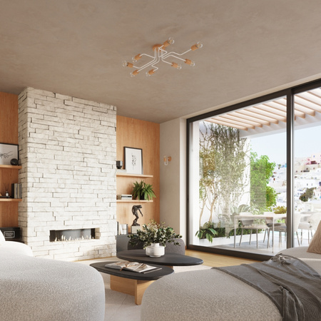 Lampa Ścienna Kinkiet 1x E27 Naturalne Drewno Biała Timbo Peach Puff SL.1664 Sollux