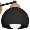 Kinkiet w stylu skandynawskim lampa ścienna MiLAGRO DAMA 1x E27 czarna Drewno + metal
