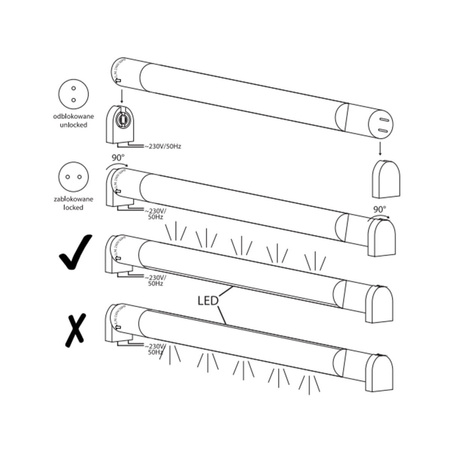 ŚWIETLÓWKA LED SZKLANA G13 60CM 9W 230V 6500K High Lumen Ecolight