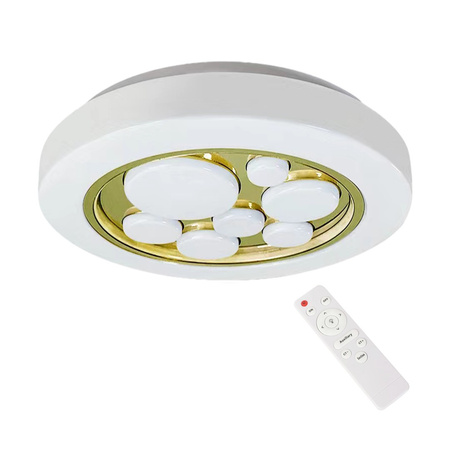 Plafon LED Lampa Sufitowa Natynkowa BUBBLES Złoty 30W Ø390 mm Milagro