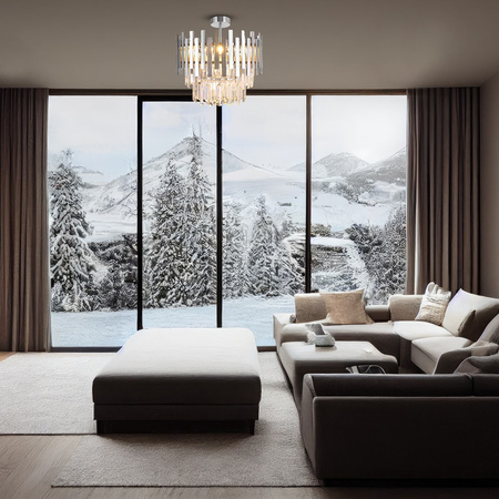 Lampa Sufitowa Żyrandol ASPEN Chrom 6xE14 Milagro