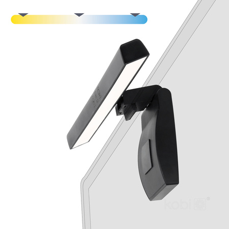 Lampka na Monitor LED 5W 230lm CCT 270° Akumulatorowa Czarna LUME-IQ Kobi