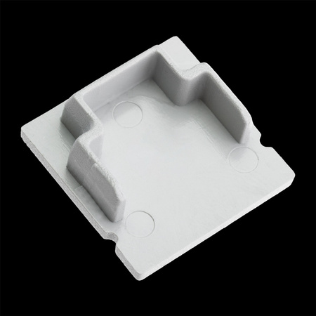 Zaślepka do profilu natynkowego KM38 pełna szara tworzywo sztuczne