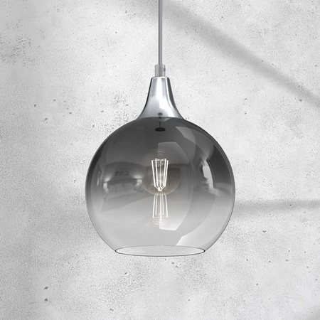 Lampa Wisząca Sufitowa MONTE Srebrna fi 200 1xE27 Milagro