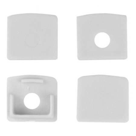 Profil Aluminiowy Natynkowy Biały do LED do Płyt KARTON / GIPS 2m z Mlecznym Kloszem i Zaślepkami Ecolight