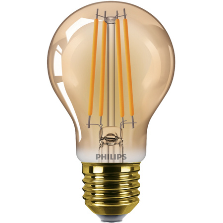 Żarówka LED E27 A60 3W = 25W 250lm 1800K Ciepła 300° FILAMENT Vintage Bursztynowa Decorative Philips