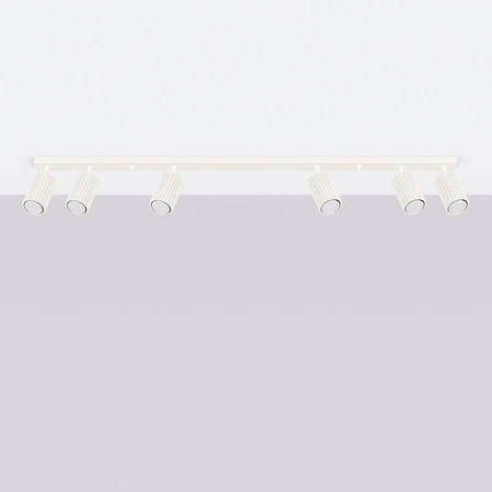 Lampa Sufitowa Reflektor Tuba Spot 6x GU10 Beżowa Karbon Deep Space SL.1604 Sollux