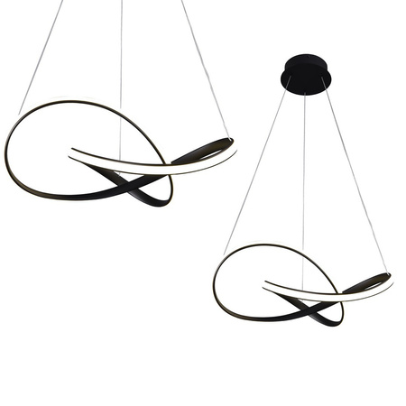 Lampa Wisząca Sufitowa CAPPIO Czarna 36W LED Milagro