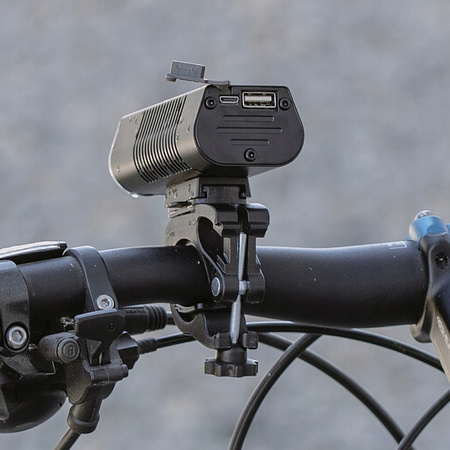 Latarka Lampka Przednia Rowerowa LED USB-C Uchwyt 6 Trybów 1020lm IP65 Funkcja Powerbank VAYOX