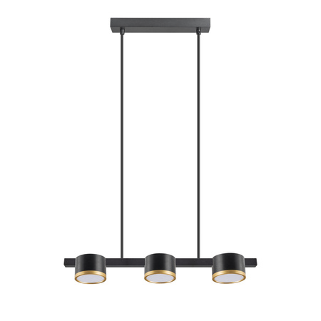 Lampa Sufitowa Wisząca Zwis 3x GX53 Czarna MIRELLA Sanico Goldlux