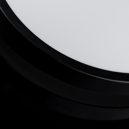 Plafon LED Lampa Sufitowa Natynkowa Łazienkowa 24W 4000K IP44 ZOE Czarna 35cm