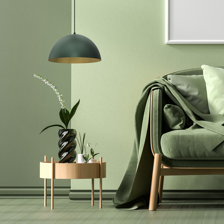 Lampa Wisząca Sufitowa BETA Zielona Złota 1xE27 35cm Milagro