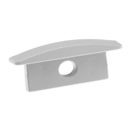 Zaślepka do profilu KM39K-S-O z otworem szara tworzywo sztuczne