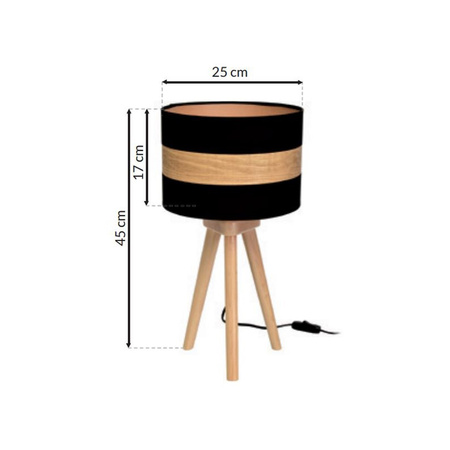 Lampa Stołowa TERRA 1xE27 Biurkowa Nocna Milagro