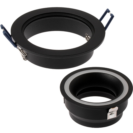 Oprawa HALOGENOWA TRIBUS Podtynkowa Stała Okrągła Czarna GU10