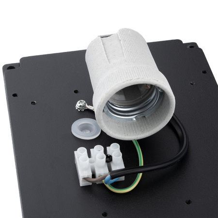 Kinkiet Ogrodowy Elewacyjny Lampa Ścienna E27 CETUS CZARNA z Czujnikiem Ruchu i Zmierzchu