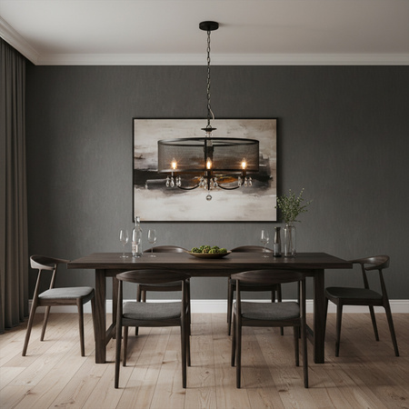 Lampa wisząca sufitowa żyrandol BRESSO 4xE14 GOLDLUX (Polux) elipsa