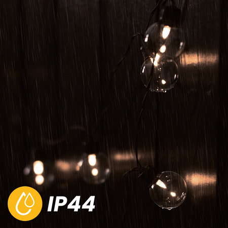 Girlanda Solarna Ogrodowa 20x LED Ozdobne Kuleczki 7,5m Ciepła 3000K GLADI 2 LUMILED