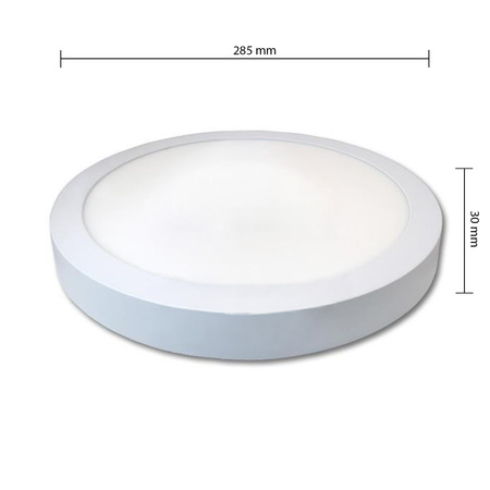 Panel LED Oprawa Sufitowa 24W 1920lm 4000K Neutralny Natynkowy Okrągły Biały Proma Masterled