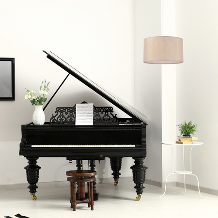 Lampa Wisząca Sufitowa ESTELLE E27 Abażur Srebrna LM-1.208 Lamkur