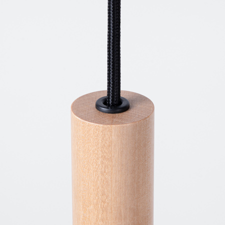 Lampa Sufitowa Wisząca Zwis 3x G9 Żyrandol Tubularna drewno Nowoczesna Pastelo Sollux