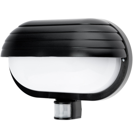 Lampa Ogrodowa Kinkiet Elewacyjny FRODA E27 IP44 z Czujnikiem PIR Czarna