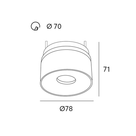 OPRAWA SUFITOWA LED OSLO Mini 8W 547lm OKRĄGŁA czarna ruch. KOBI