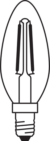 Żarówka LED B35 E14 Świeczka 6.5W = 60W 806lm 4000K Neutralna 200° Filament Ściemnialna Osram