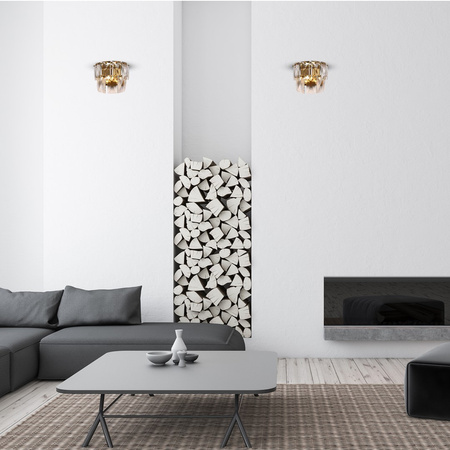 Lampa Ścienna Kinkiet CHELSEA Złota 2xE14 Milagro