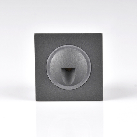 Lampa oprawa schodowa podtynkowa LED 3W 20lm IP44 4000K grafit kwadrat Q3 GOLDLUX (Polux)