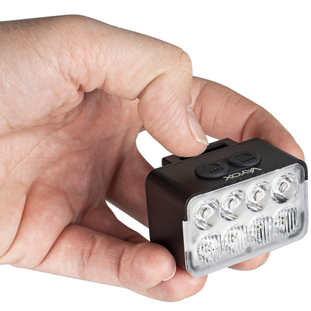 Lampka Latarka Rowerowa Przednia 8xLED USB-C 10 Trybów 900lm IPX6 VAYOX