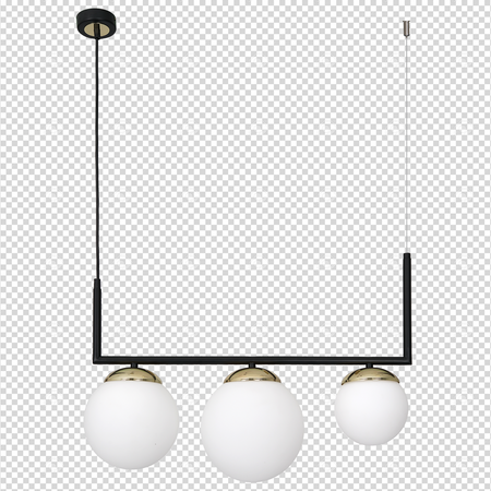 Lampa wisząca SPARTA 3xE14 Biała Kula Złote Elementy Milagro MLP6498 Metal + Szkło