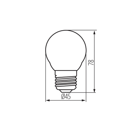 Żarówka LED E27 G45 6W = 60W 810lm 4000K Neutralna XLED Filament Kanlux