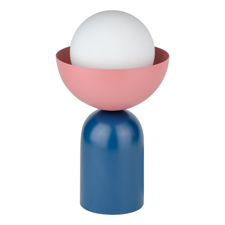 Lampa Stołowa Dekoracyjna Oprawa Oświetleniowa E14 Niebieska Różowa Decor Bowl Table Osram