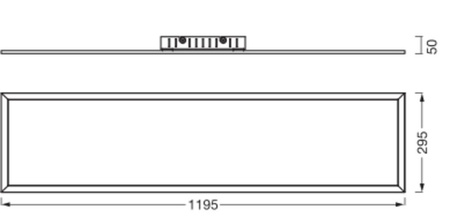 Panel Sufitowy LED Lampa Prostokąt Biały 120cm 36W 3000K Ciepła LEDVANCE