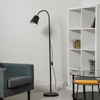 Lampa Stojąca Podłogowa Stołowa LED E27 Czarna z Regulacją Wysokości Kalso Lumiled