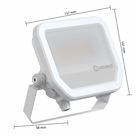 Naświetlacz LED Reflektor Zewnętrzny Lampa 17W 2400lm 4000K IP66 Biały Floodlight Ledvance