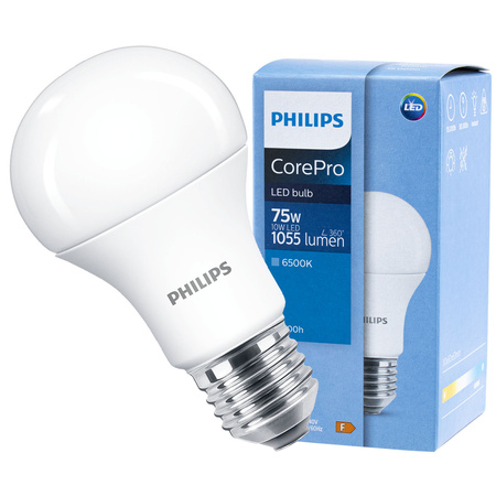 Żarówka LED E27 A60 10W = 75W 1055lm 6500K Zimna PHILIPS