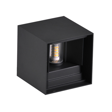 Kinkiet Elewacyjny LED Oprawa zewnętrzna Czarna G9 Góra/Dół z Regulowanym Kątem Świecenia KIOTO GOLDLUX (Polux)