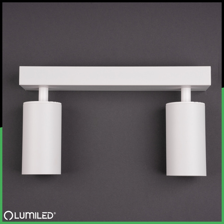 Lampa Sufitowa SPOT TUBA Reflektor Oprawa Halogenowa 2x GU10 TABULA LUMILED