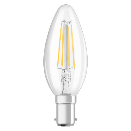 Żarówka LED B35 Świeczka B15d 4W = 40W 470lm 2700K Ciepła 300° Retrofit Filament CLASSIC Osram
