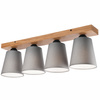 Lampa Sufitowa LULA 4xE27 Szara Dębowa LM-4.200 Lamkur