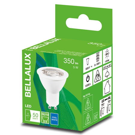 Żarówka LED GU10 5W = 50W 350lm 4000K Neutralna 36° BELLALUX