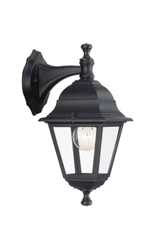 Lampa Ogrodowa LED Kinkiet Elewacyjny LIMA myGarden E27 IP44 Latarnia do Dołu Czarna PHILIPS