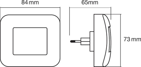 Lampka nocna LED LUNETTA Hall Biała 0,20W 3lm 3000K IP20 Ledvance